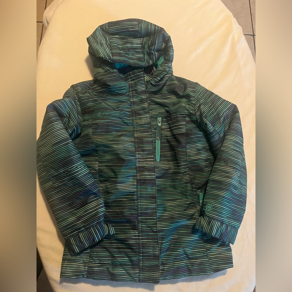 Champion 3 in 1 Aqua Teal Puffer water Resistant Jacket girl size 6